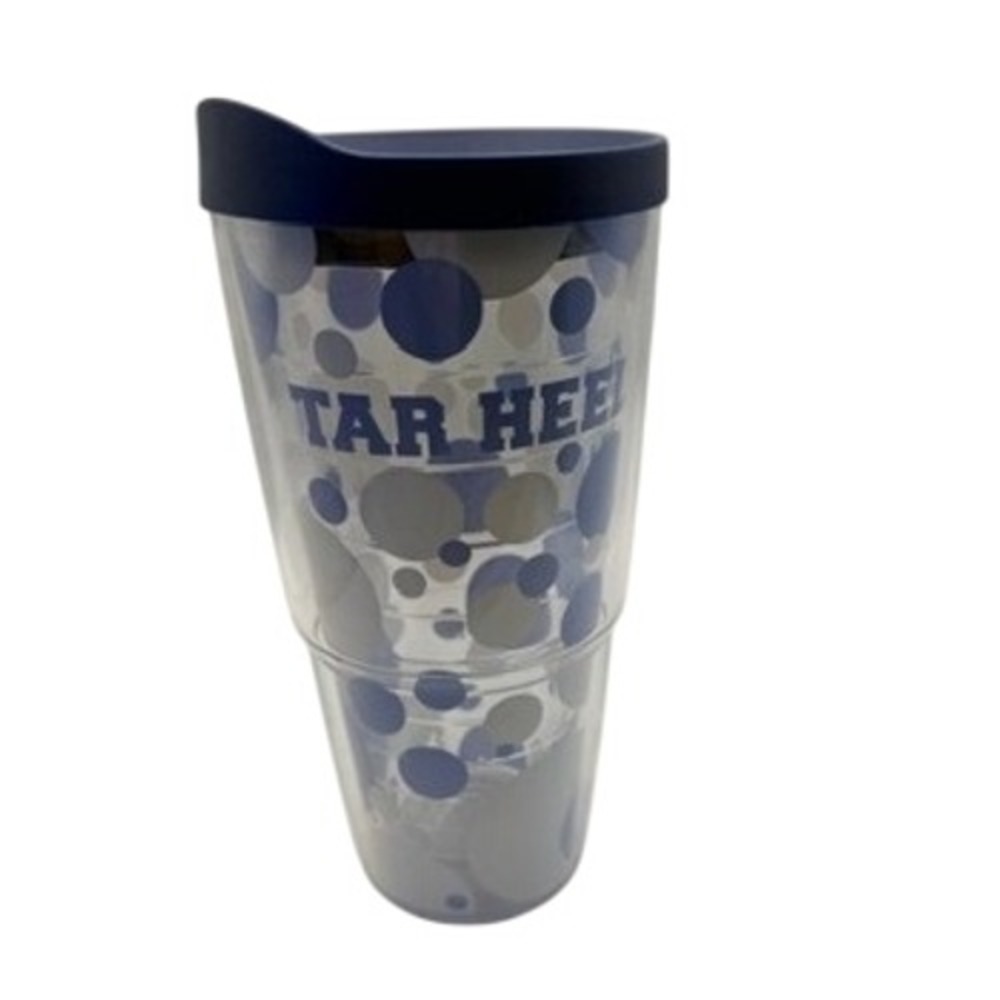 Tervis UNC Tar Heels Insulated Tumbler 24oz Travel Mug Blue Polka Dot with Lid